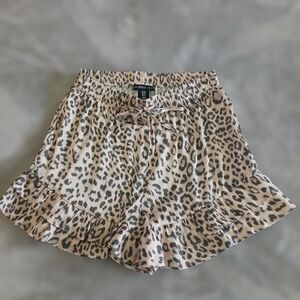 Sincerely Jules Leopard Women's Jr  Printed Ruffles Shorts